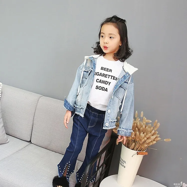 1st куртка с капюшоном для мужчин и женщин джинсовая детская зимняя одежда на