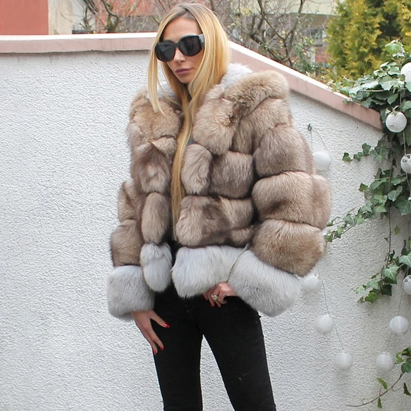 2022 Winter Fashion Real Fur Coats For Women Natural Whole Skin Genuine Fox Fur Jackets Trendy Woman Fur Coat Luxury Outwear enlarge