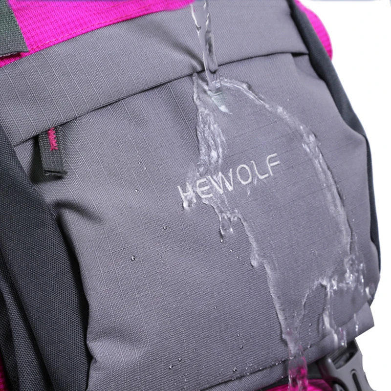 

Hewolf Sport Bags Outdoor Climbing Bags Waterproof 32L Nylon Packsack for Men and Women Travel Hiking Camping Backpack