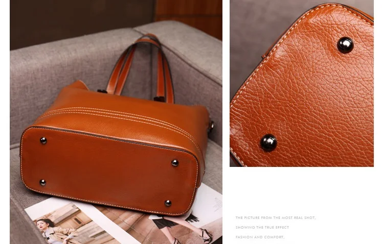 Сумка из натуральной кожи, женская сумка, Bolsos Mujer, роскошные сумки, женские сумки, дизайнерские винтажные Ретро большие вместительные повседневные сумки C817