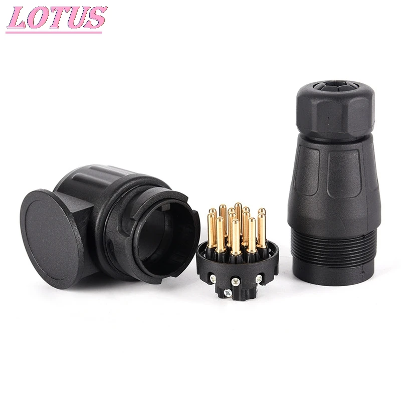 

1Pc Plastic Plug 13Pin Electric Trailer Plug Plastic 13 Pole Wiring Connector Transfer Adapter