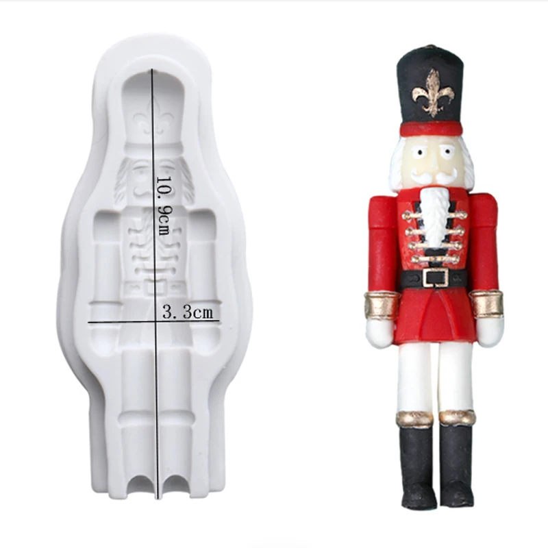 Щелкунчик солдата формы помадки торты инструменты для украшения силиконовые