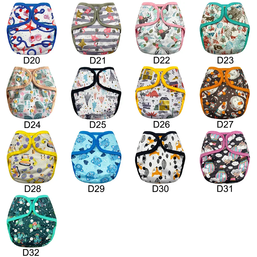 50 шт./лот 2020 Новый одноразмерный тканевый чехол для детских подгузников с двойной