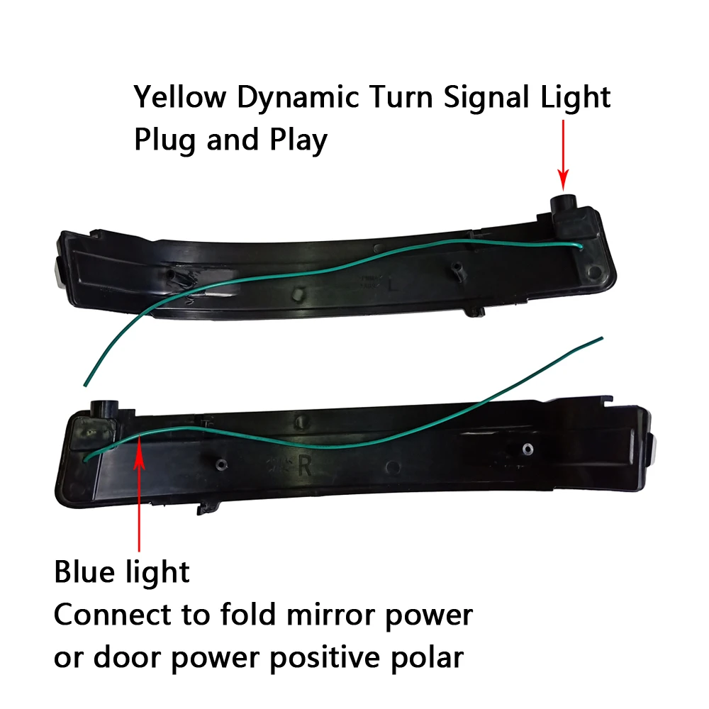 Светодиодный Боковой зеркальный динамический поворотный сигнал
