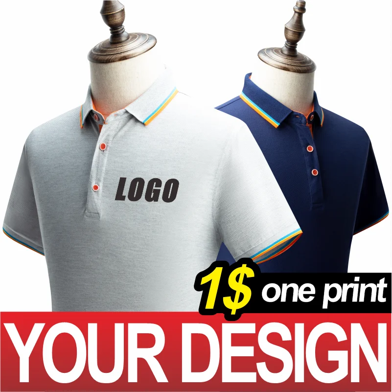 

NSLP Customized Embroidery Printed LOGO Workwear Men's and Women's Same Lapel Business Polo Shirt Heat-resistant Breathable Top