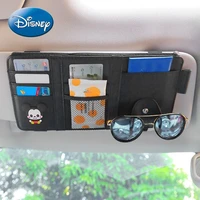 disney mickey mouse minnie car sun visor storage multifunctional cute car card holder creative glasses id card storage bag