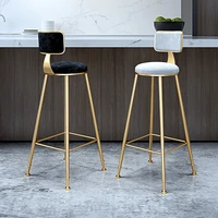 nordic wrought iron bar stool modern minimalist home backrest dining chair high stool cafe bar stool bar stool