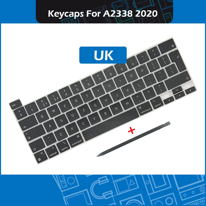 

5sets 2020 Year New Laptop A2338 UK Layout Keycaps For Macbook Pro Retina 13" M1 A2338 Keys Key Cap Keyboard Repair EMC 3578