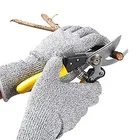 Устойчивые к порезам перчатки уровень 5 Защита от порезов Золотой Серый HPPE носимые прочные перчатки для безопасности кухни рабочие перчатки с защитой от порезов