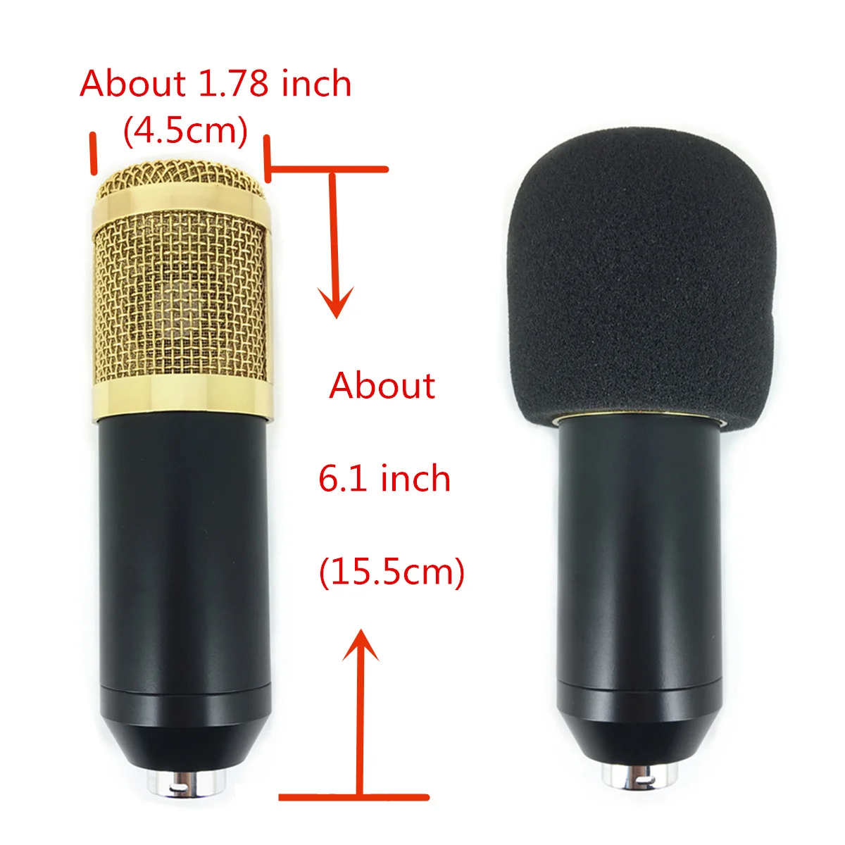 Конденсаторный микрофон для записи пения с амортизирующим креплением