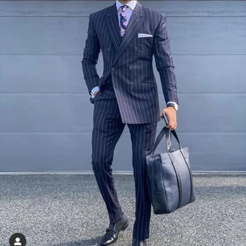 For Men Slim Fit Men Blazer Jacket Pants 2 Piece Costume Homme 2021