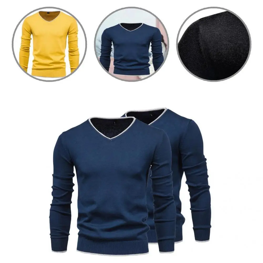 

Sweater Jumper Casual Windproof All Match Simple Pure Color Sweater for Vacation Men Sweater Sweater Jumper