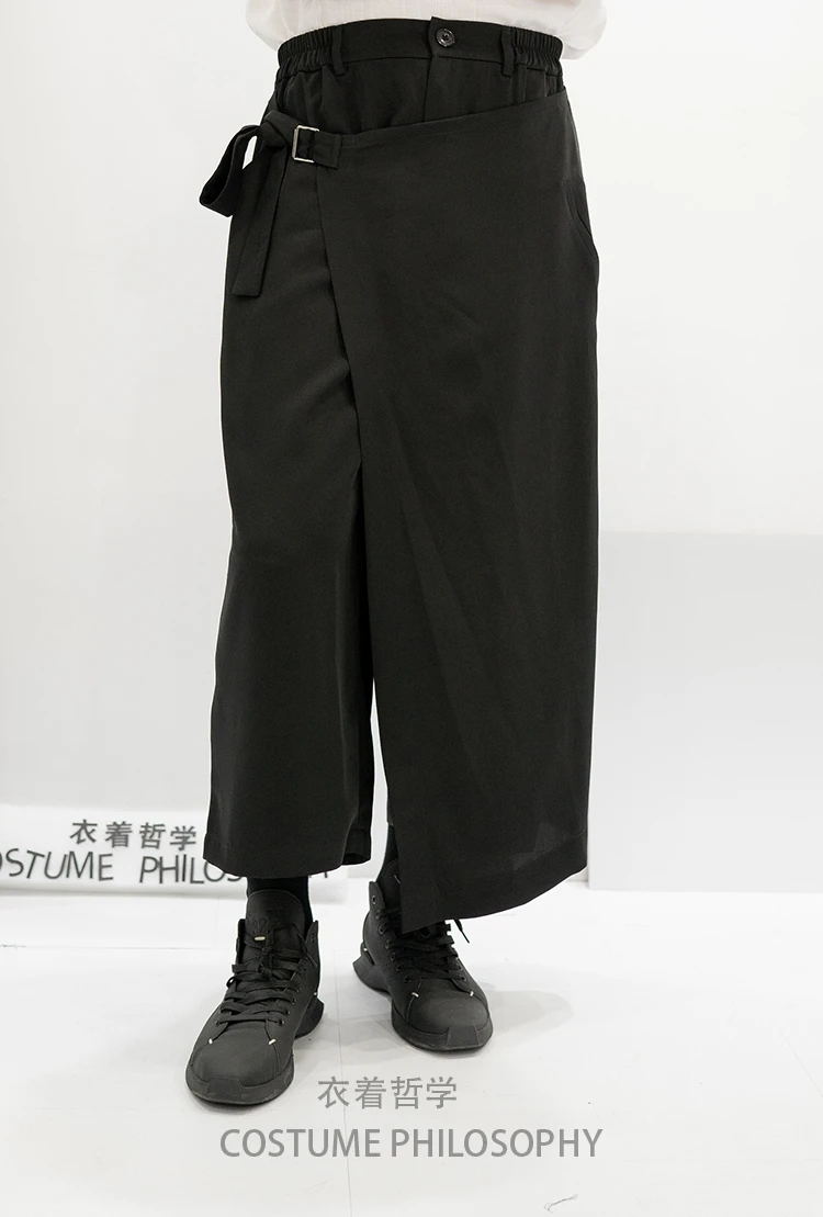 27-44 индивидуальные большой код Новая мужская мода парикмахер свободные кюлоты с