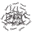 50 шт., черные металлические зажимы для кузова, заколки в форме R для Traxxas TRX4 110 RC Buggy RC Rock Crawler Vehicle Models