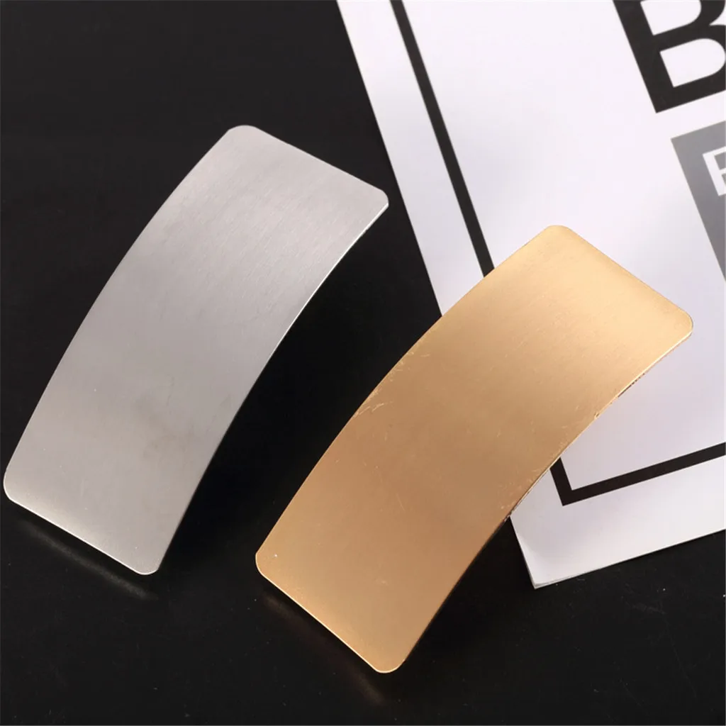 

Automatic France French Hair Barrette Smooth Metal Cuff Wrap Ponytail Holder