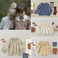 enkelibb kids girl long sleeve blouse for spring summer soor ploom child vintage style tops fashion design baby clothes plaid