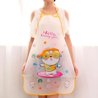 1pc new cartoon cute fruit waterproof cooking resturant kitchen women pvc apron kids funny apron kitchen for home