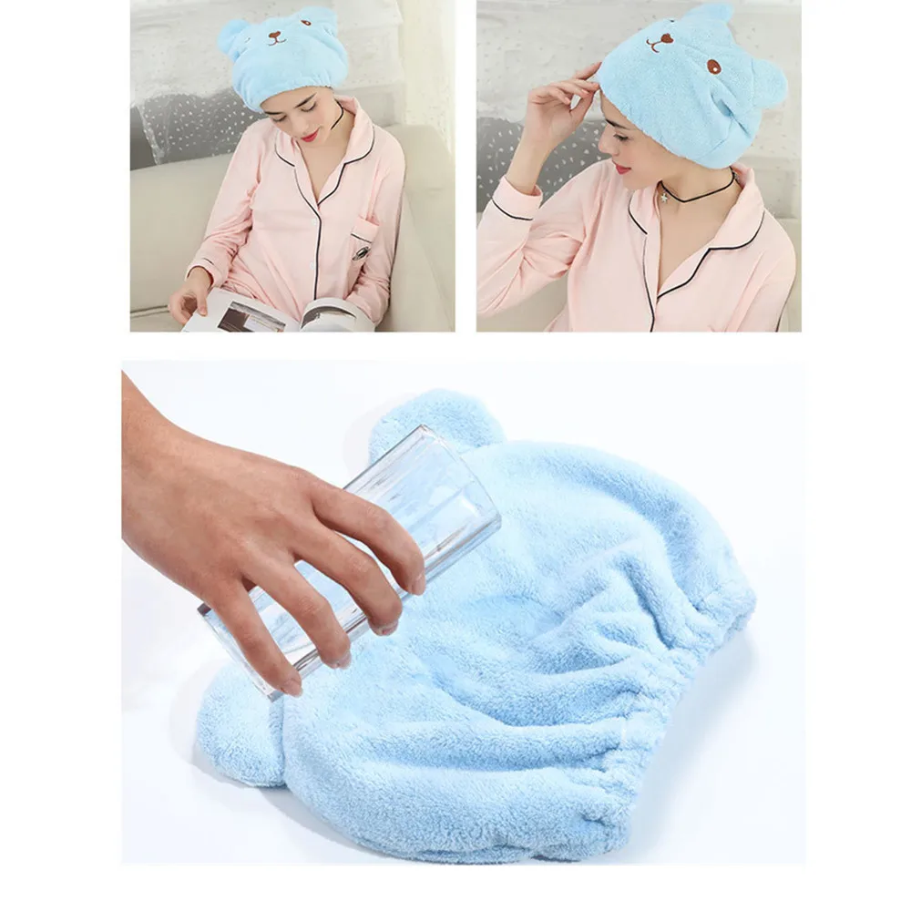 Microfiber Hair Turban Quickly Dry Hat Wrapped Towel Bathing Cap Women Ladies Absorbent shower cap Bathroom Products 915 |