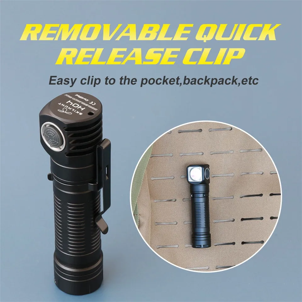 Skilhunt H04 H04R H04F Cree XM-L2 светодиодный фонарь для фар два пользовательских UI RCR123 CR123A 18650 налобный фонарь с магнитом плоский хвост