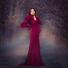 Очаровательное тюлевое платье с цветочным принтом русалка длинное платье высокий халат Qialuty Pregnanty женские платья для фотографии детское платье для душа