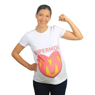 WelcomeBaby Mummy's Baby Maternity T-Shirt Super Mom White | Мать и ребенок