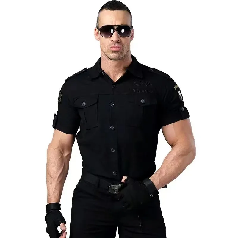 Футболка мужская камуфляжная S 4XL тактическая рубашка из хлопка с короткими