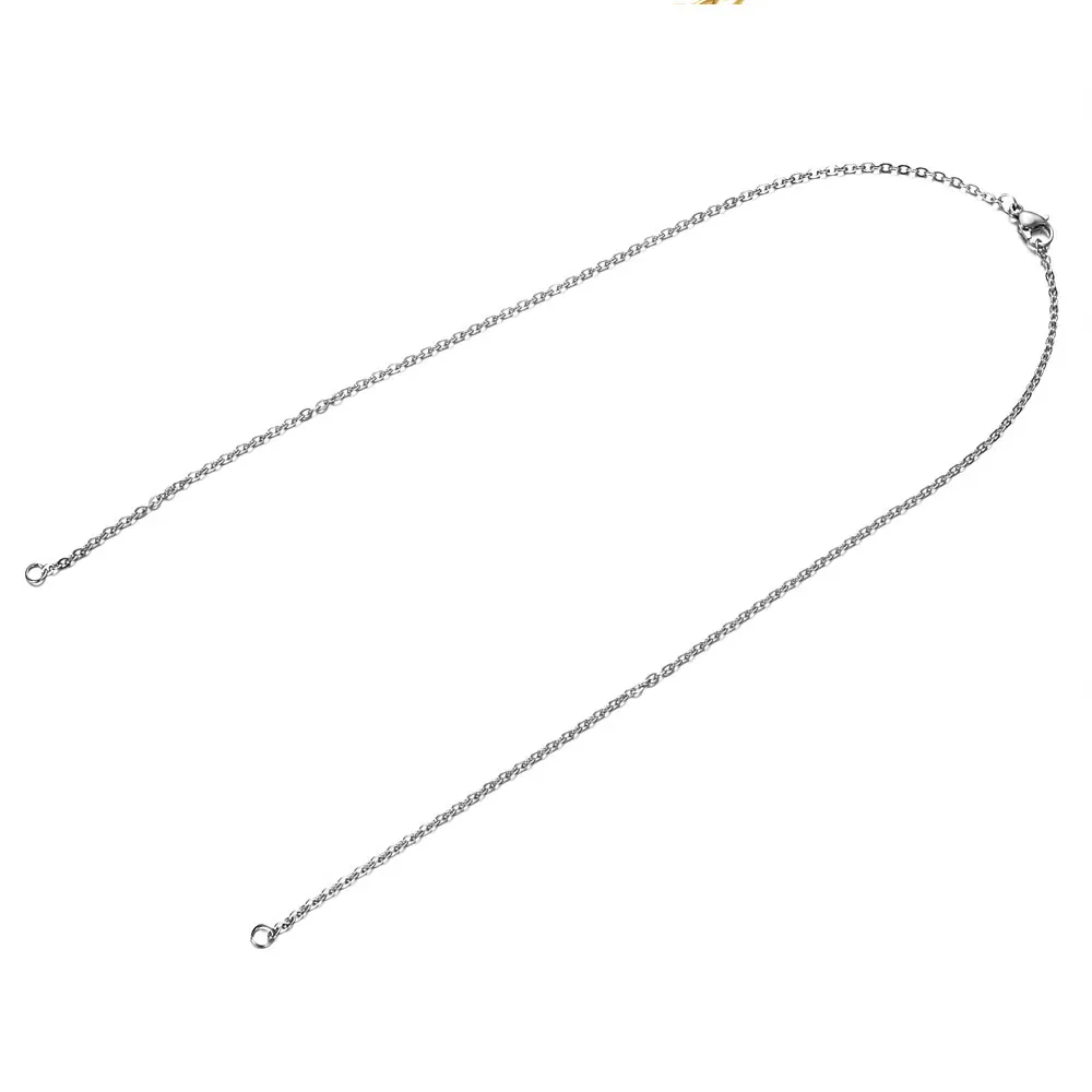 Wholesale 100% Stainless Steel Jewelry Finding Supplies - 5pcs/lot DIY Cross Chain Necklaces, 2mm Width, 40-70cm image 4