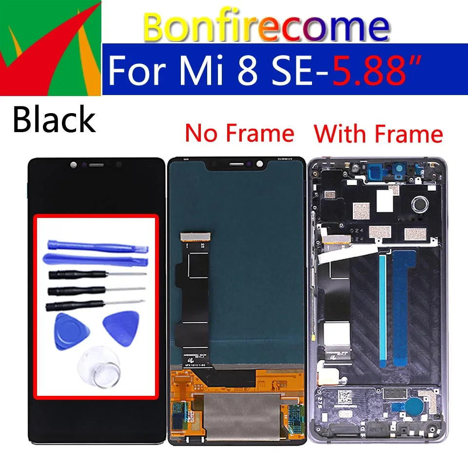 

5,88 "Оригинальный дисплей для Xiaomi Mi 8 SE Mi8 SE, ЖК-дисплей с сенсорным экраном и дигитайзером с рамкой для замены для Xiaomi Mi 8 SE в сборе