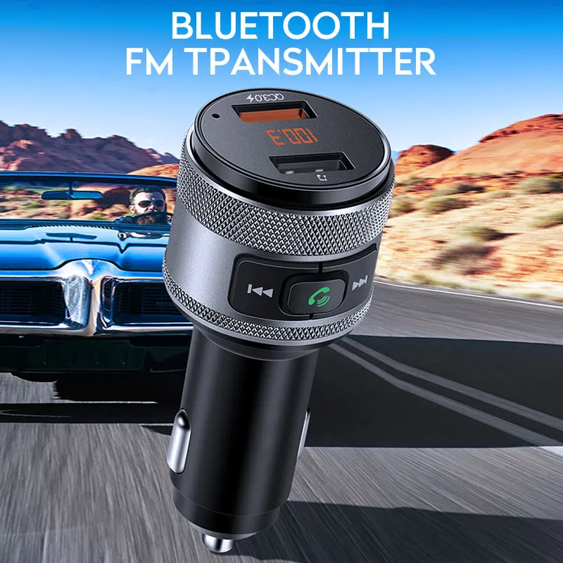 Bluetooth 4 2 fm передатчик автомобильное быстрое зарядное устройство QC3.0 u диск