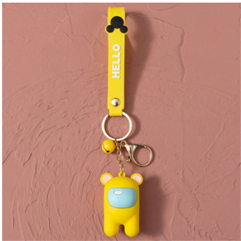 

New Anime Game among us Keychain Trust No One among us Toy Key Chains Silica Gel Doll Bag Key Chains Pendant Car Keys Decor