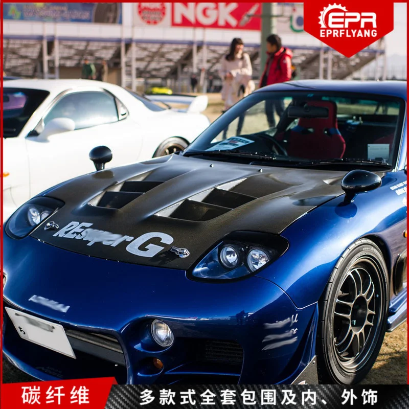 

Suit For Rx7 Mazda Fd3s Fiber Refitted Re Engine Cover Can Fix Double Carbon