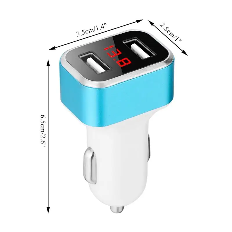 Новое автомобильное зарядное устройство 3.1A DC 12 24V Mini Dual USB Volmeter дисплей Напряжение