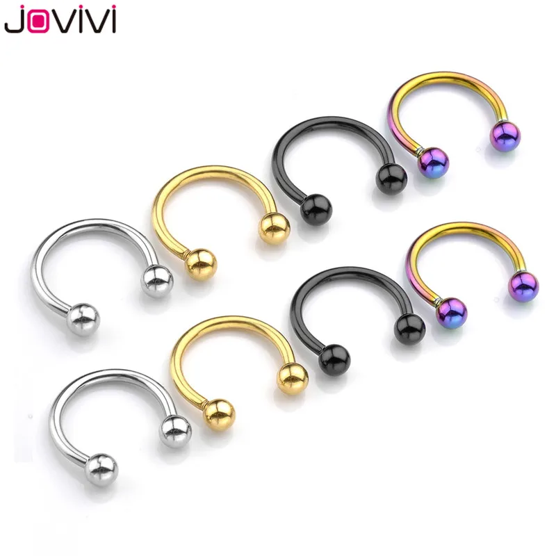 Jovivi 2 шт. 14Ga (1 6 мм) кольцо в пленку CBR обруч для носа перегородки шпильки тела