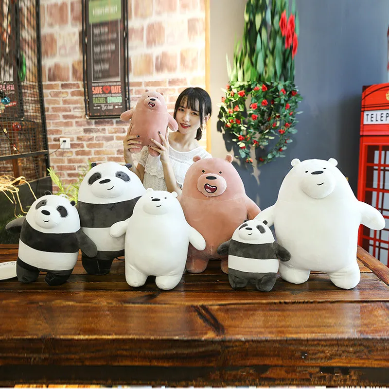 25 см Kawaii Мы Голые Медведи Плюшевые игрушки мультфильм медведь набивной гризли серый белый медведь панда кукла Дети любят подарок на день рождения