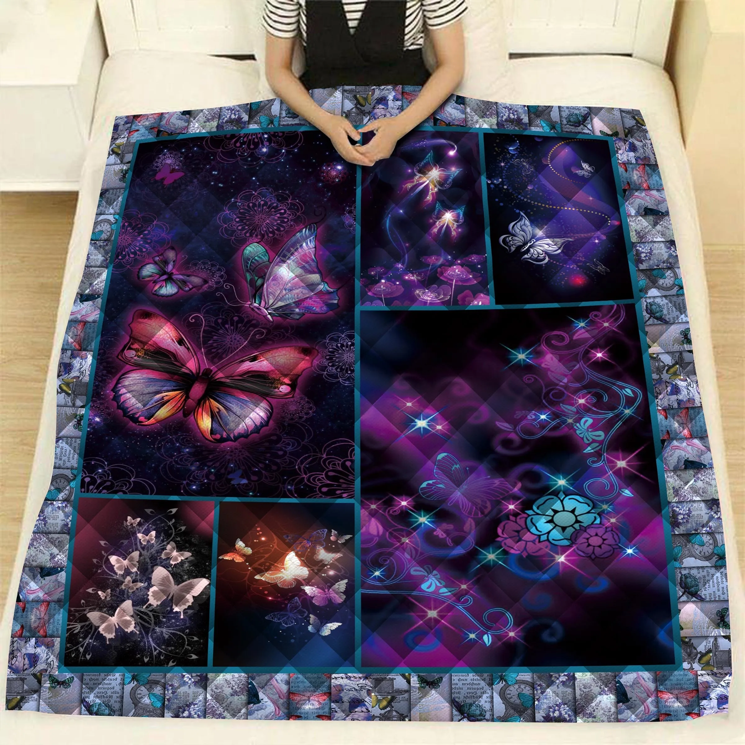 Дропшиппинг индивидуальное одеяло с 3d принтом в виде бабочки пчелы для детей и