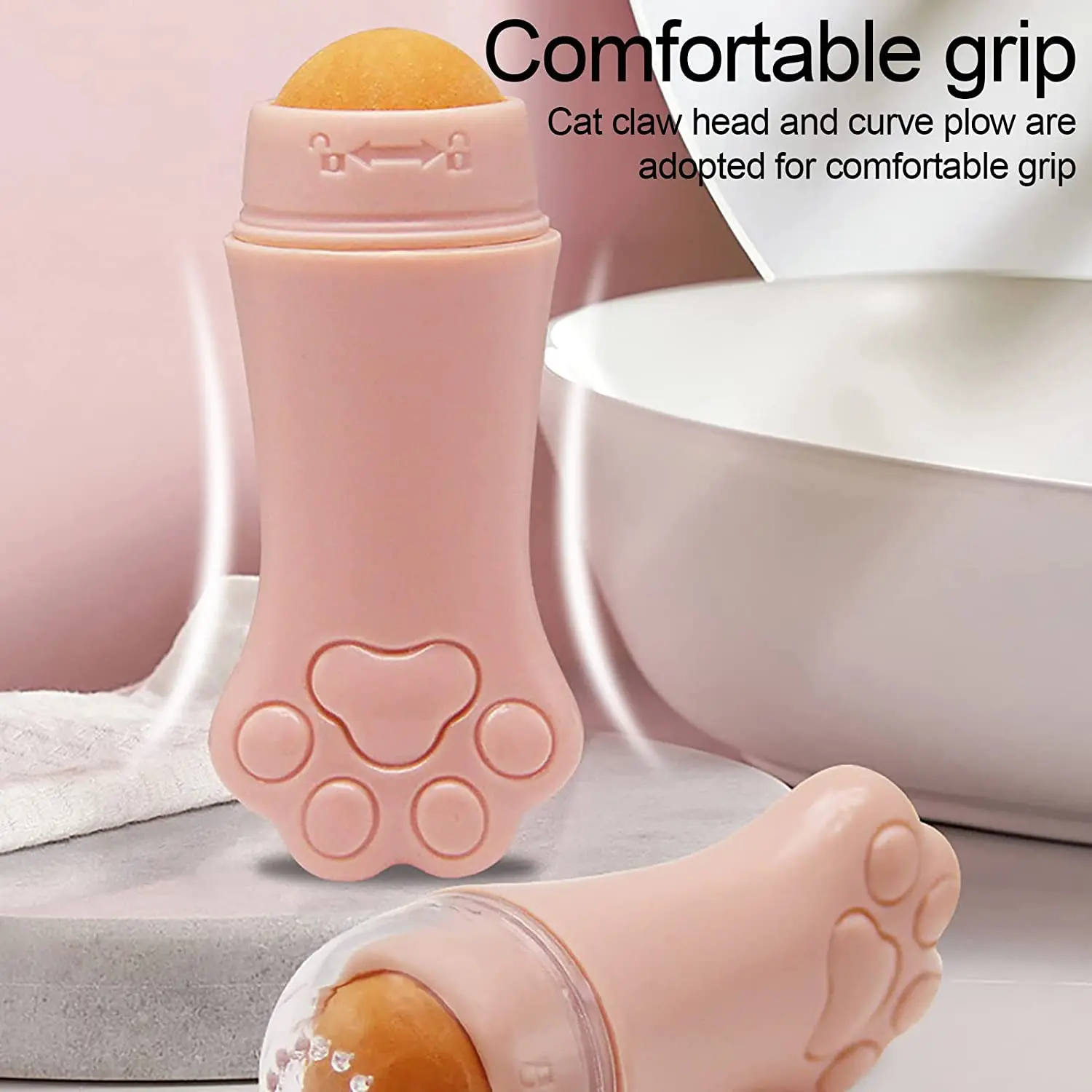 

Oil-Absorbing Volcanic Face Roller Reusable T-Zone Facial Cleaning Oil Roller Mini Massage Removing Rolling Ball Beauty Tools