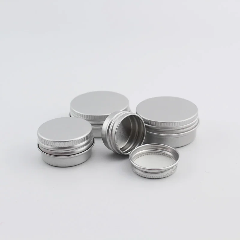 100pcs 5g 10g 12g 15g Empty Aluminum Container With Screw Cap Travel Size Balm Metal Cosmetics Skin Care Cream Bottle Jar Pot | Красота и