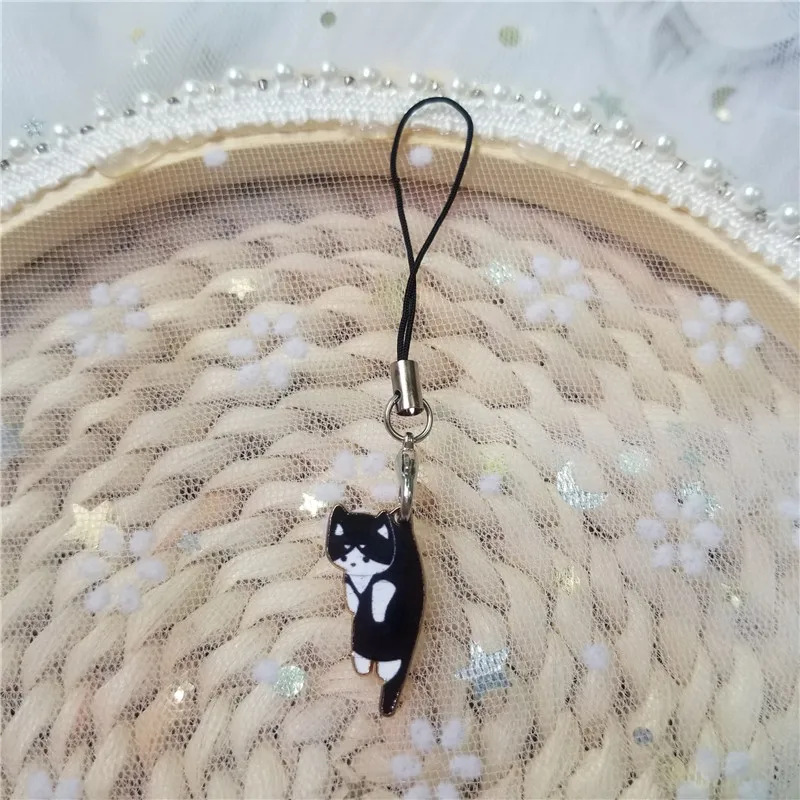 Cute Cat Smart Phone Strap Lanyards for IPhone/Samsung/XiaoMi Case Strap Decor KeyChain Mobile Phone Strap Phone Hanging Charm