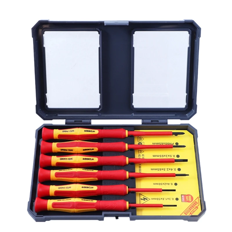 

6 Pieces Electronic Magnetic Screwdriver Set for Smartphone PC Tablet & Laptop