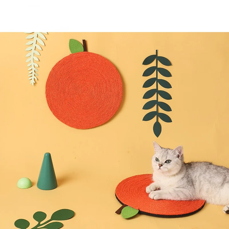 

Cat Scratching Pad Sisal Wear-resistant and Non-dandruff Orange Cat Toy Grinding Claws Anti-scratch Sofa Cat Scratching Pad