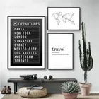 Настенная картина для путешествий на заказ, постер с доской в аэропорту, Картина на холсте в гостиную, украшение для дома, принты с картой мира