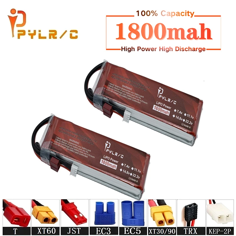 

High Rate 11.1v 1800mAh Lipo Battery For RC Helicopter Parts 3s Lithium battery 11.1v 45C RC Cars Airplanes Drone Battery T/XT60