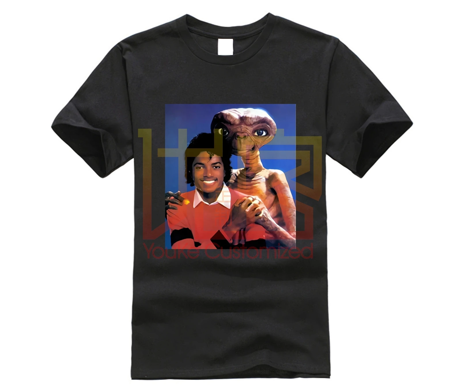 Мужская футболка в стиле ретро Michael Jackson &amp E.T Винтажная Футболка с принтом
