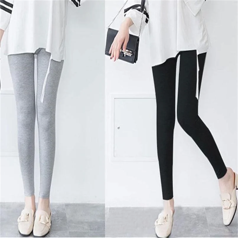 

Spring Autumn New Style Leggings Women's Thin Section Outer Wear tight modal inner Wear Long Trousers Stretch Nine point Pants