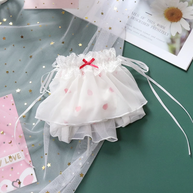 Fairy Underwear Suit Sweet Lolita Women's Cute Love Bowknot Mesh Bra & Panties Set Lingerie Set Sexy Young Girl Push Up Bra set
