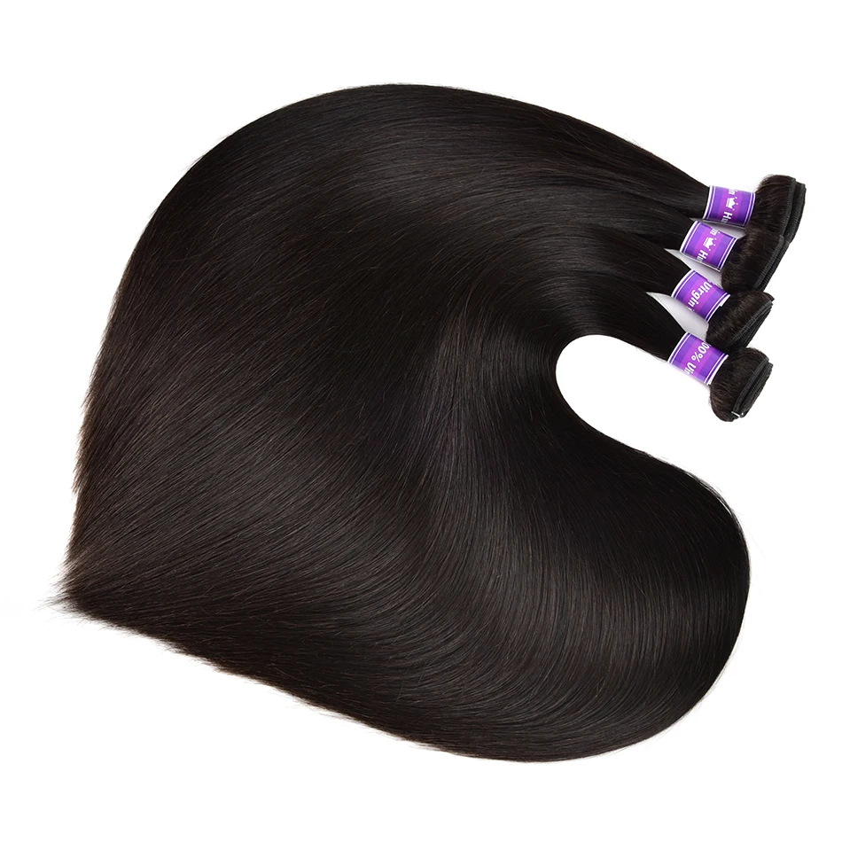 Straight Human Hair Bundles Wholesale Price 3/5/10/20 Deal Brazilian Unpressed Virgin | Шиньоны и парики