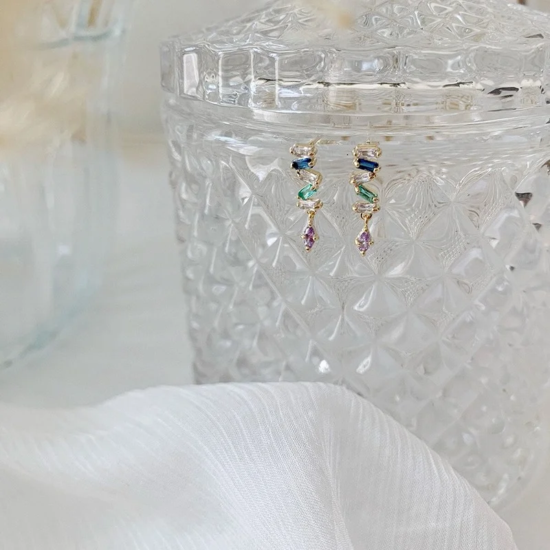 

S925 Sterling Silver Plated 14K Gold Simple Snake Stud Earrings Women Temperament Fashion Wild Exquisite Jewelry Accessories