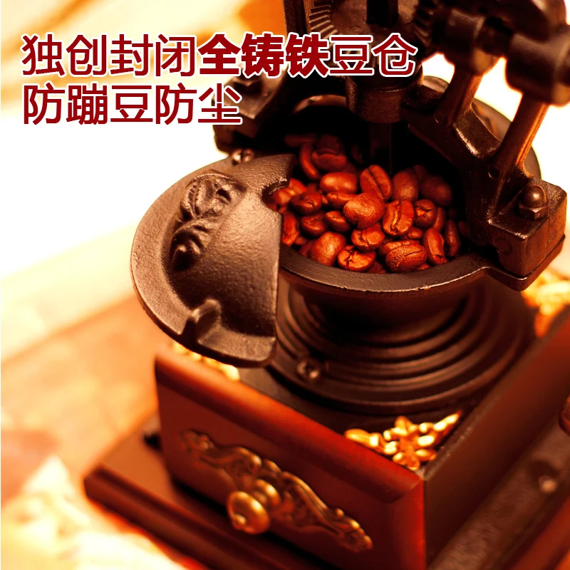 値段 レトロハンドグラインダー家庭用コーヒーグラインダー手動コーヒーグラインダーポータブルコーヒーミルクリーニングのための容易な分解