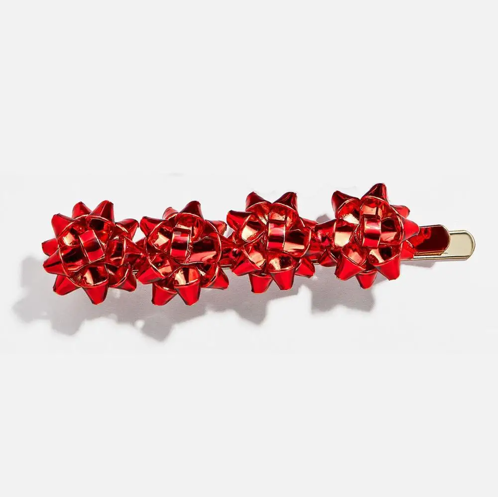 Girlgo Bauble Bar, новинка, аксессуары для волос, женские Яркие Хрустальные заколки для волос, рождественские снежинки, пряники, заколки для волос - Окраска металла: 8