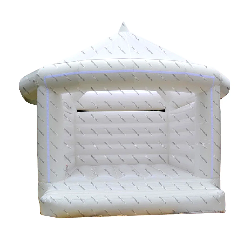 Коммерческий белый надувной Свадьба Moonwalk Jumper батут дом замок для